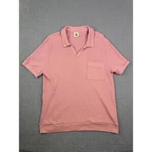Dandy Del Mar The Cannes Waffle Knit Spanish Rose Polo Shirt Men's Medium